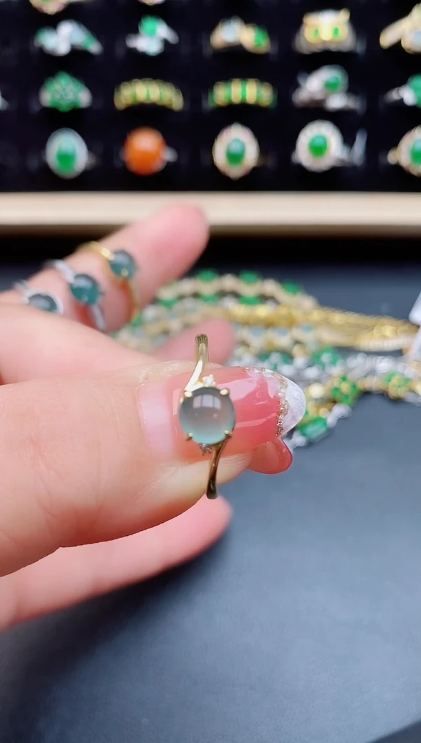 【闪购商品】翡翠戒指银S925镶嵌50850