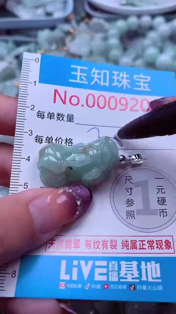 翡翠未镶嵌吊坠(不含链)9203