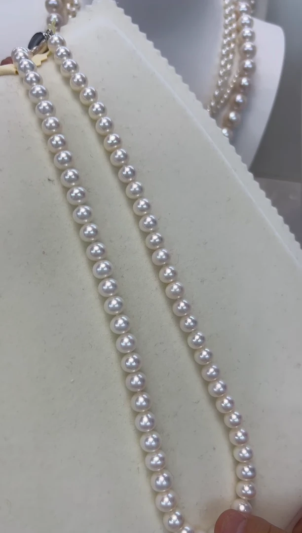 【闪购商品】淡水珍珠颈饰银S925镶嵌7.5-8.5MM