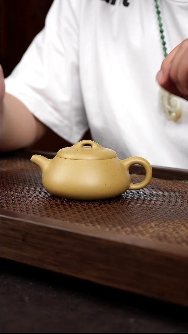 茶壶紫砂黄金段矮瓢