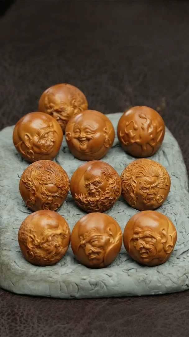 橄榄核吊坠双面十八罗汉天W