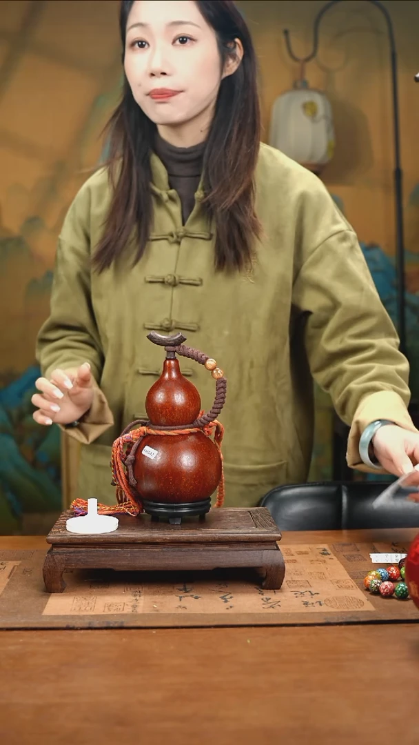 YH042精品藏绳款天然酒葫芦（一物一拍）