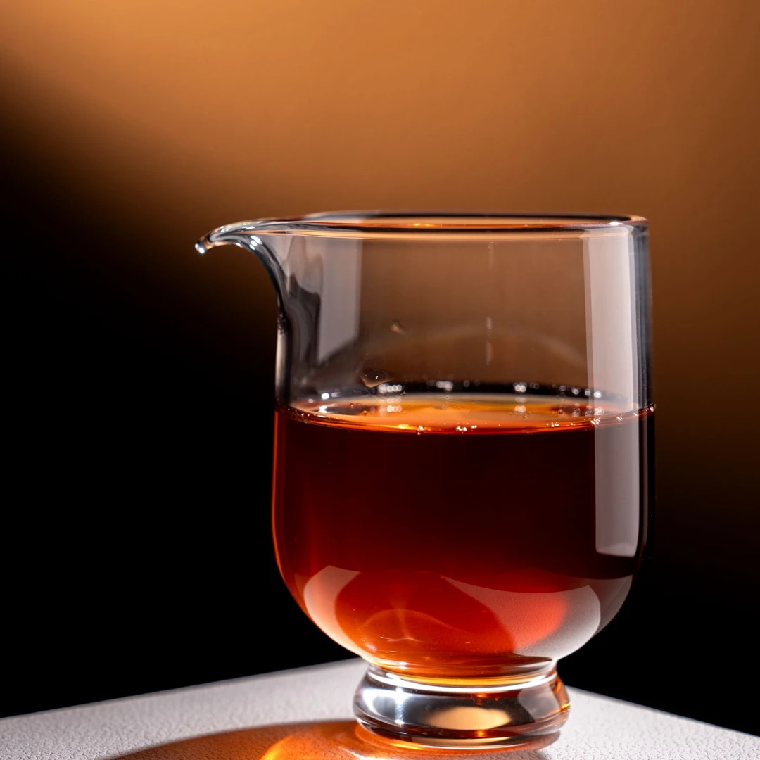 彤云山房玻璃手绘网红大号个性高足公道杯高档景德镇手绘多款可选