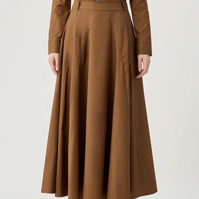 AMASS/阿玛施复古明线设计舒适大下摆半身伞裙520017