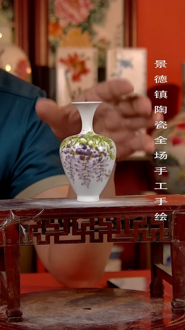 摆件景德镇陶瓷 手工手绘