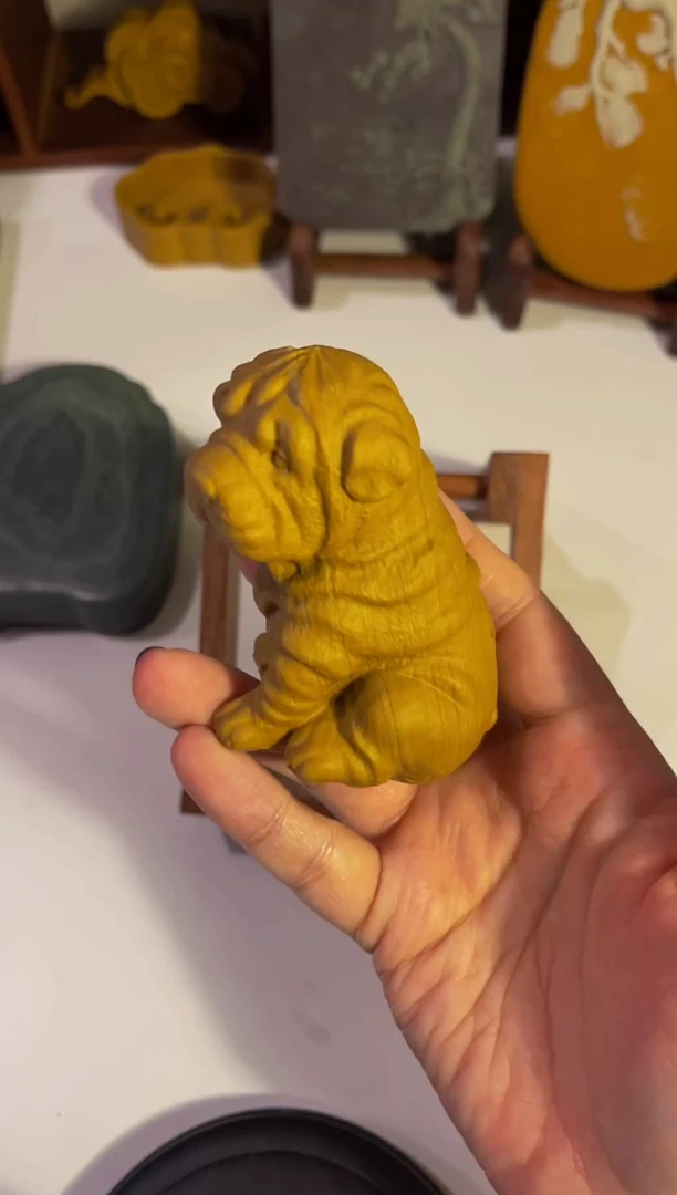 【闪购商品】松花石原石雕刻 旺财