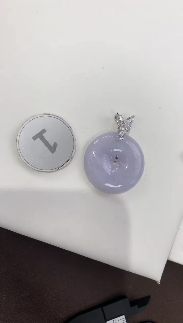 颈饰银S925镶嵌翡翠天然缅甸a货翡翠