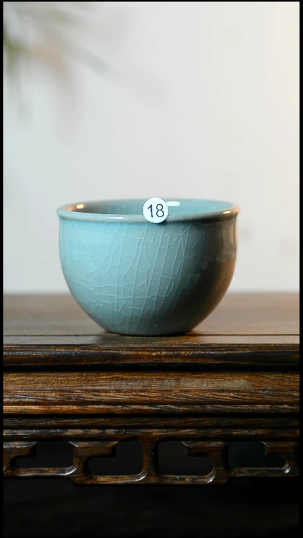 18号手工缸杯微瑕清凉寺汝瓷