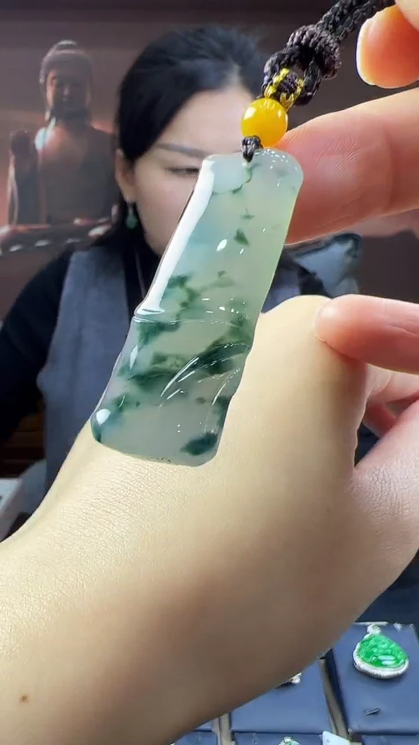 未镶嵌挂件翡翠竹节