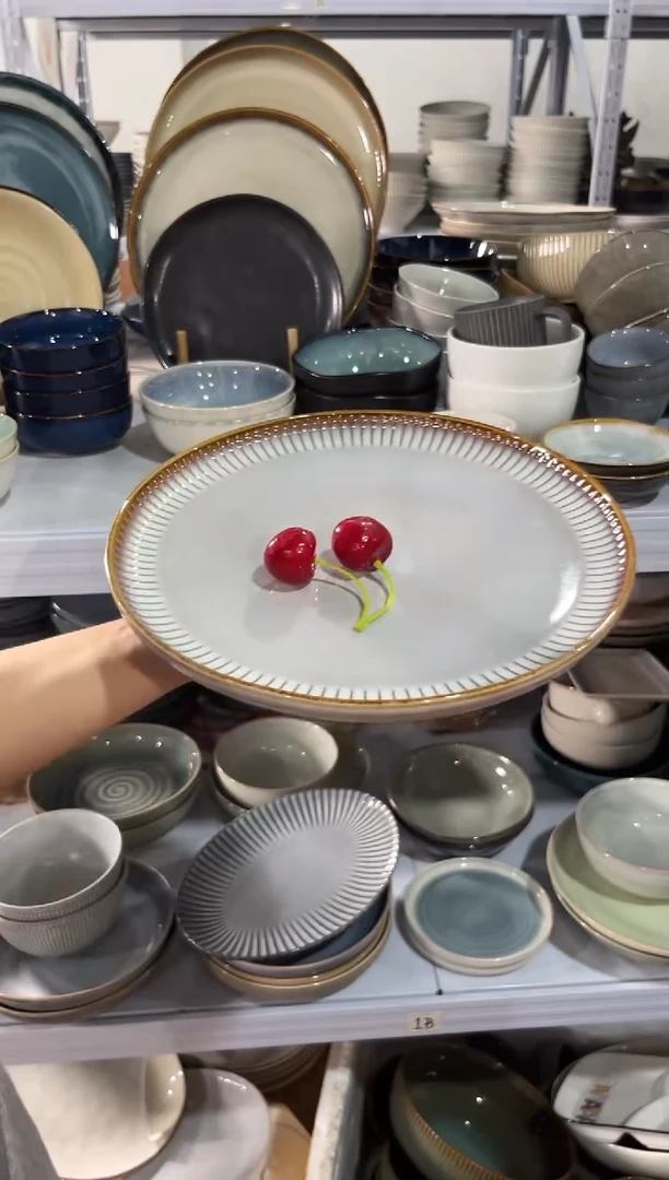 陶瓷外贸尾货瑕疵满20包邮X 大盘D3D