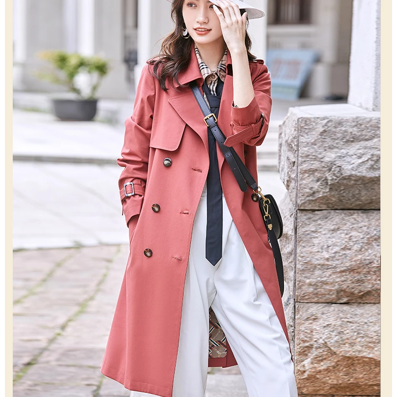 大码小个子妈妈秋季款中长款风显瘦风衣休闲宽松外套气质高端外套