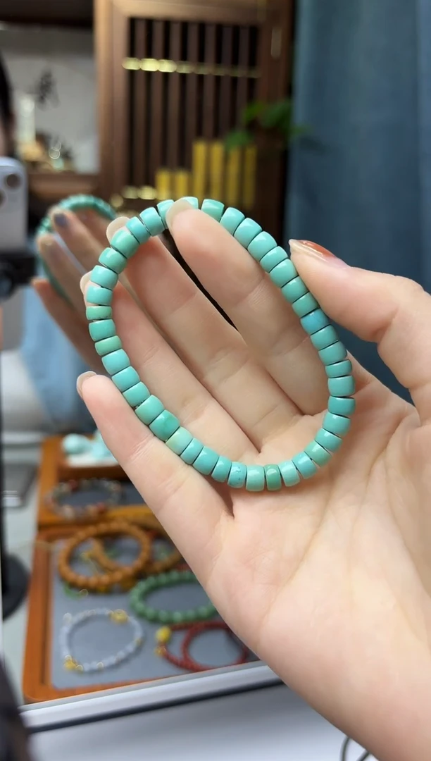 未镶嵌绿松石挂件松石直切手串6mm+SH