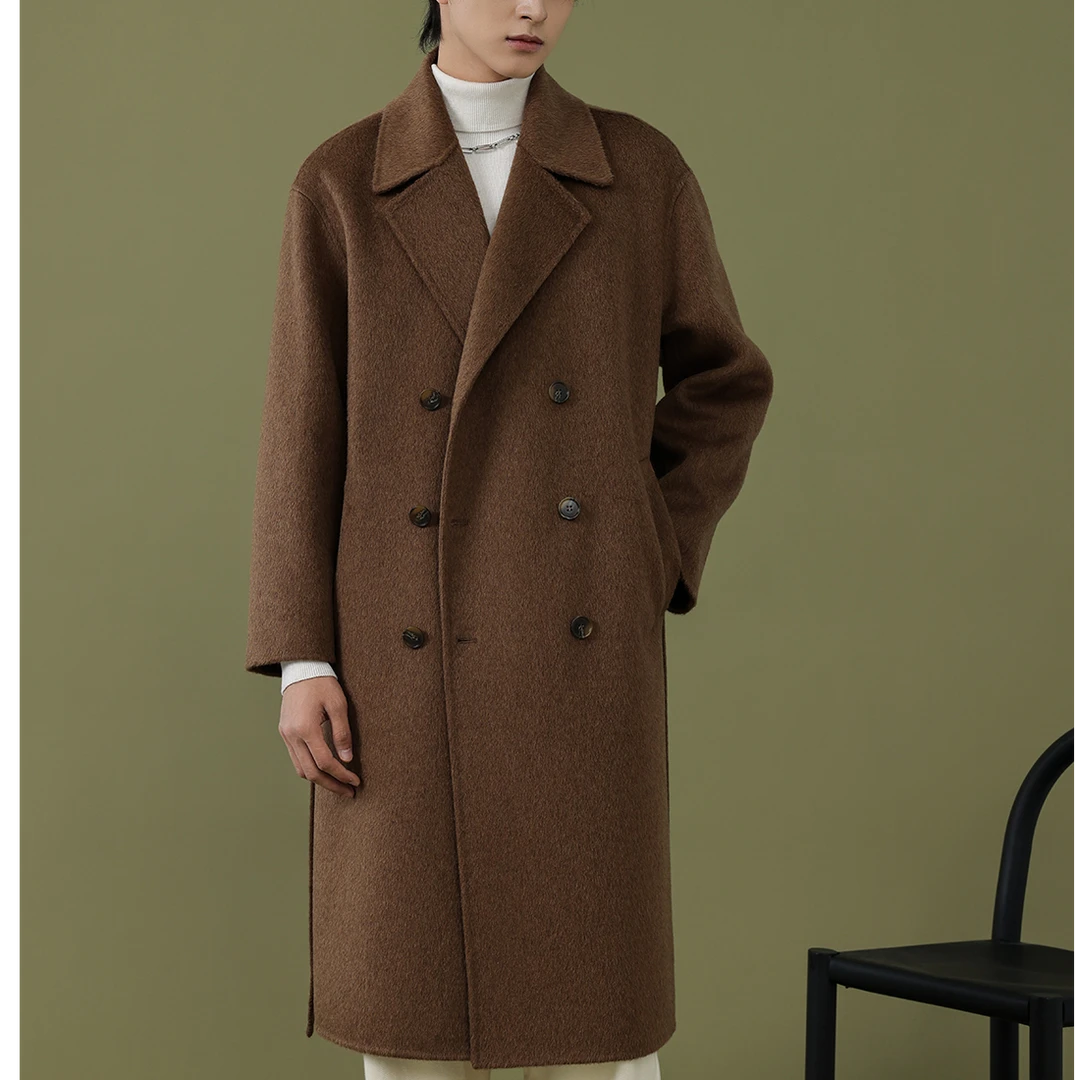 C·D 【黑标特惠】 100%绵羊毛 双面羊毛大衣-长款 （8322D#）