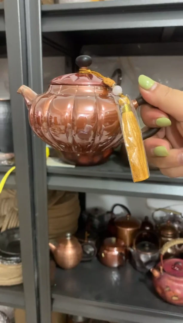 金属纯紫铜小号南瓜闷泡壶