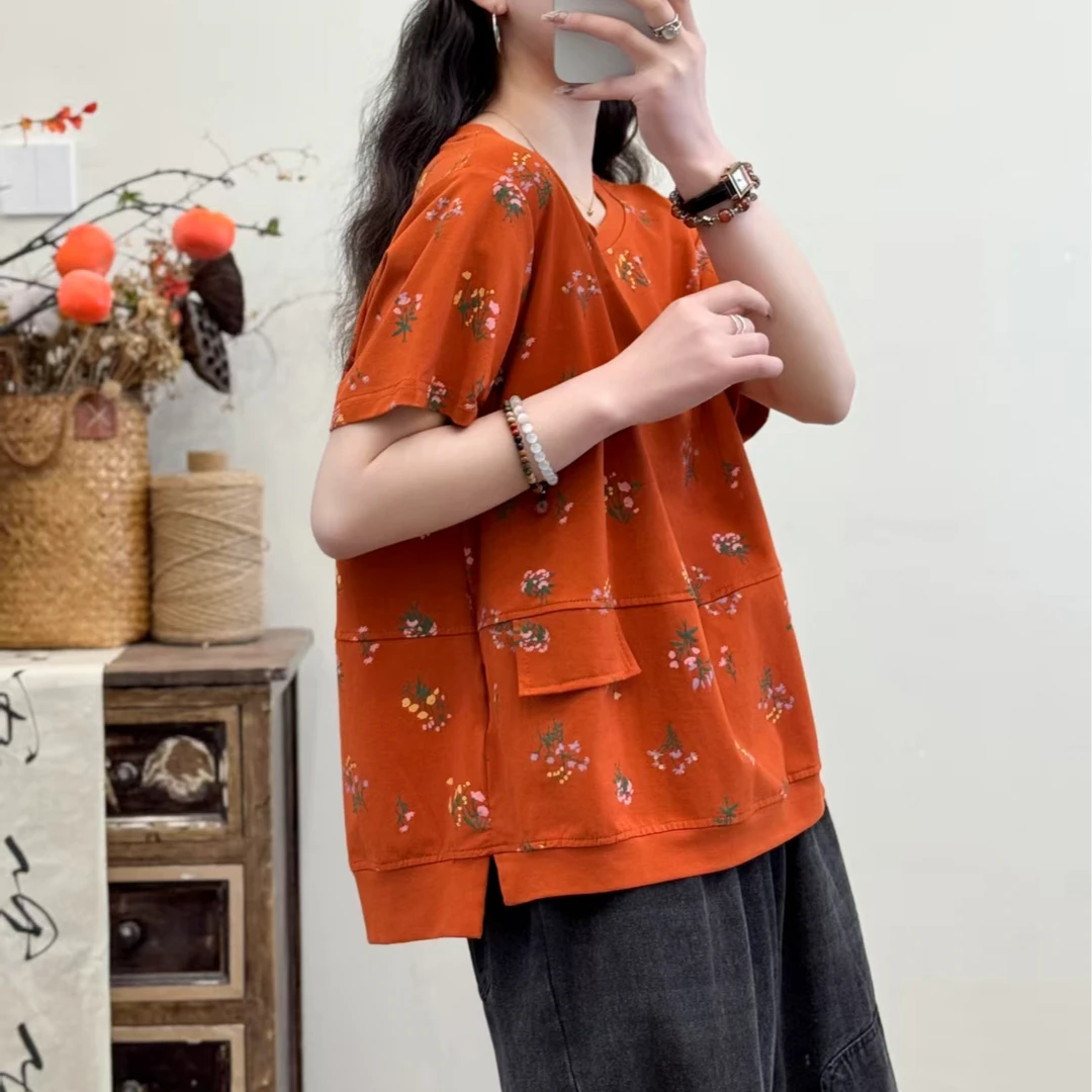 9720新款夏季时尚减龄气质显瘦短袖T恤