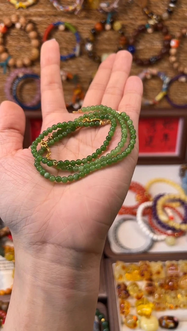 【闪购商品】石膏制品苹果绿碧小米珠（素圈）