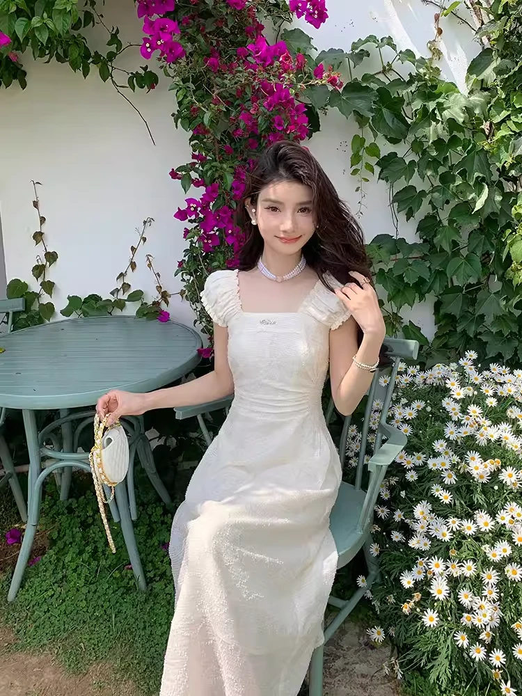 依漾自制-【流光夜色】夏季新款显瘦收腰吊带连衣裙-B3192K