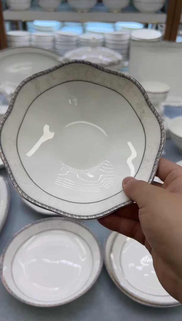 骨瓷玲珑7花4个