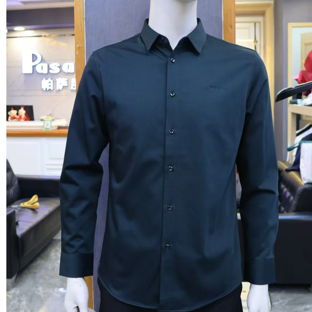 帕萨度男士冬季商务休闲高品质抓绒百搭衬衫20231