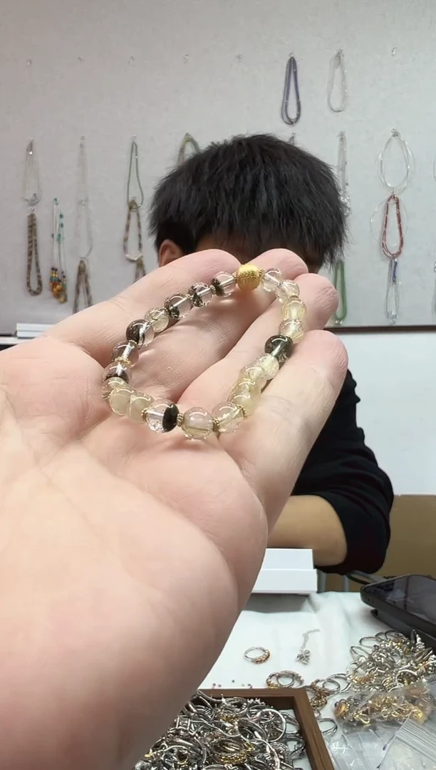 银S925镶嵌手串水晶1231m002多样性发其一