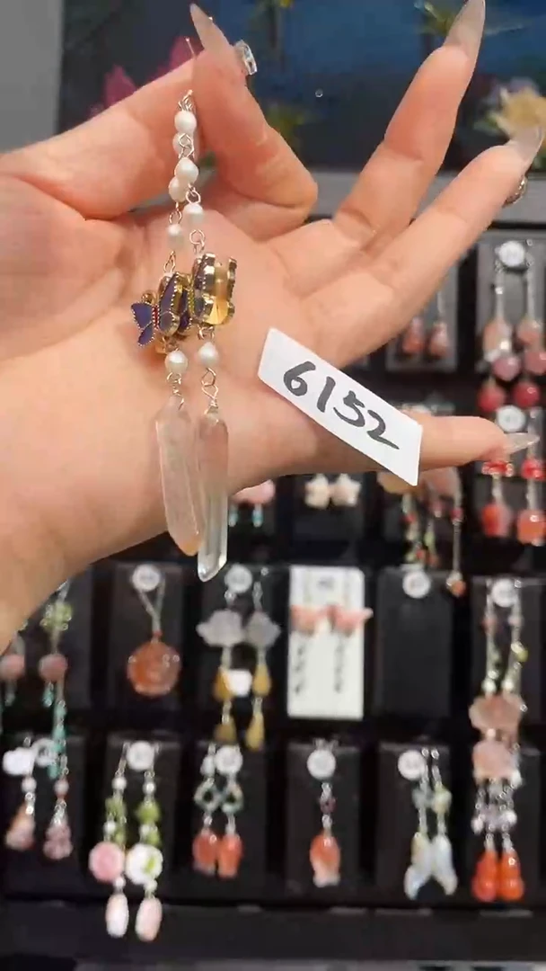 银S925镶嵌耳饰紫晶喜欢拍