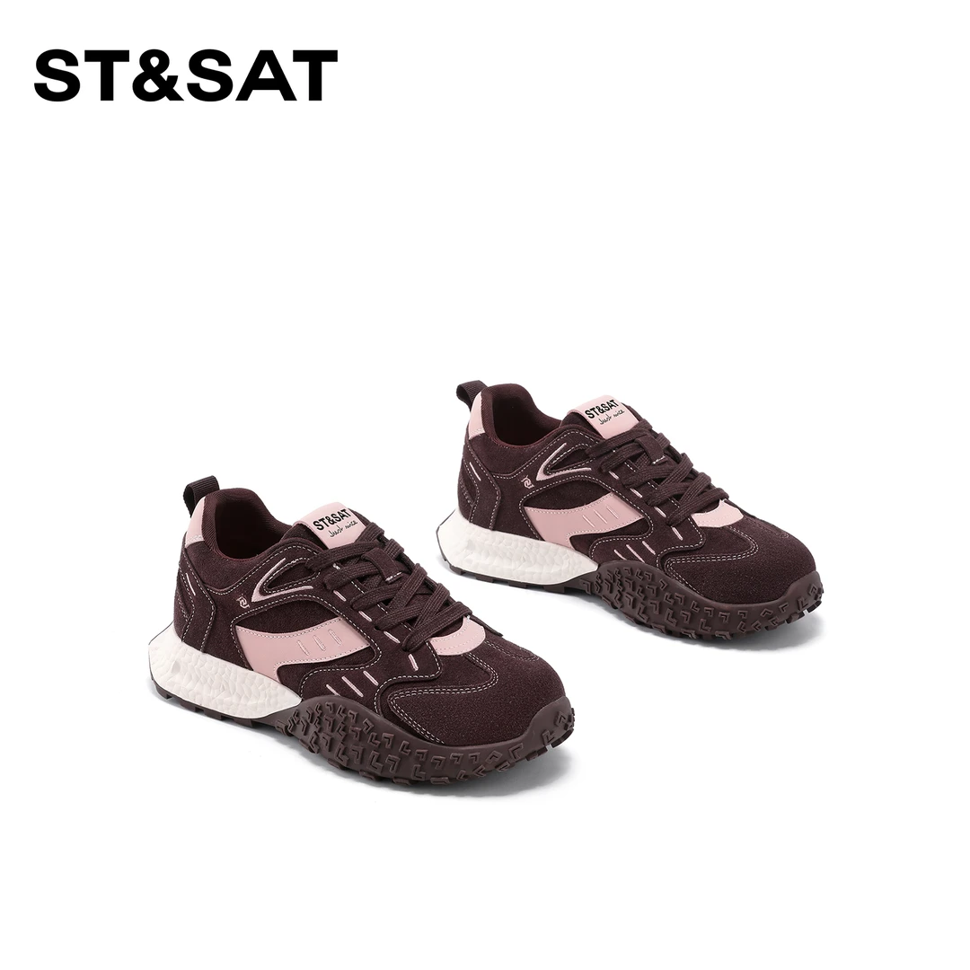 St&Sat/星期六舒适德训鞋女2024秋新款时尚百搭休闲鞋SSC311DCME