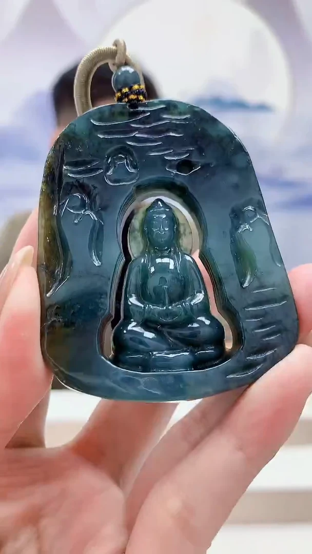 未镶嵌定制翡翠4917MM-毛货挂件25