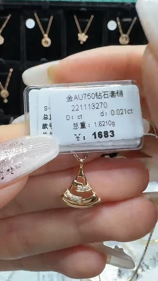 项链银S925镶嵌钻石项链