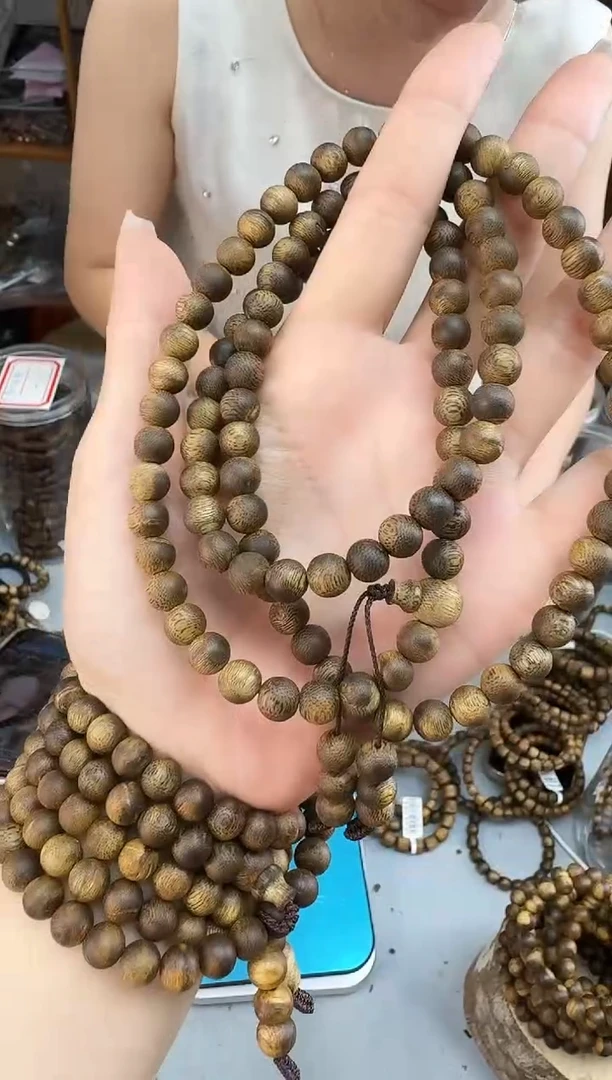 沉香手串0824金沙叶圆珠多圈多样性发一
