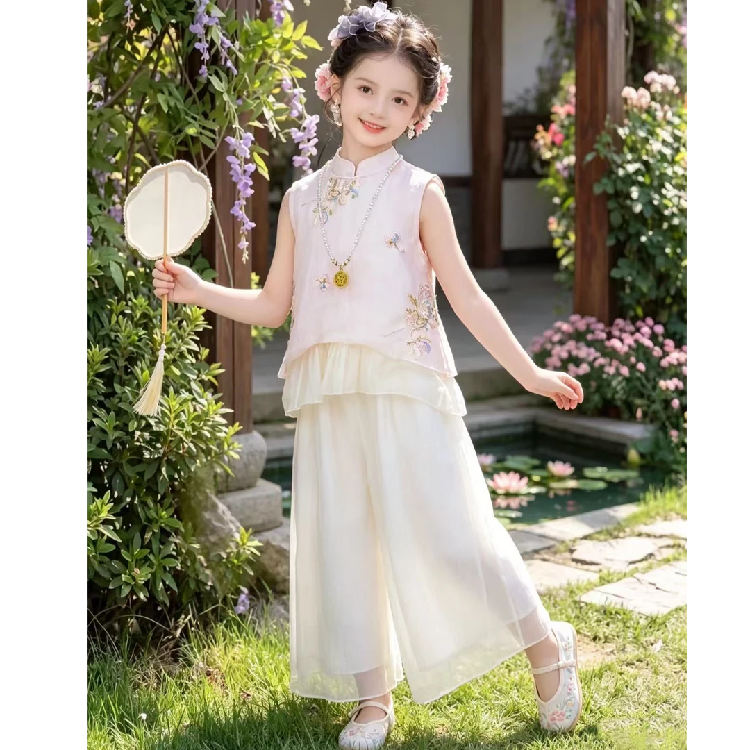 夏季八宝罗盘【芍药仙-新中式套装】女童套装-新款2026