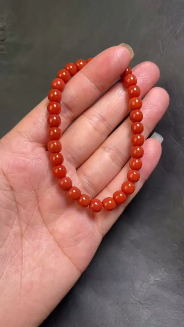 南红玛瑙26未镶嵌手串--6+