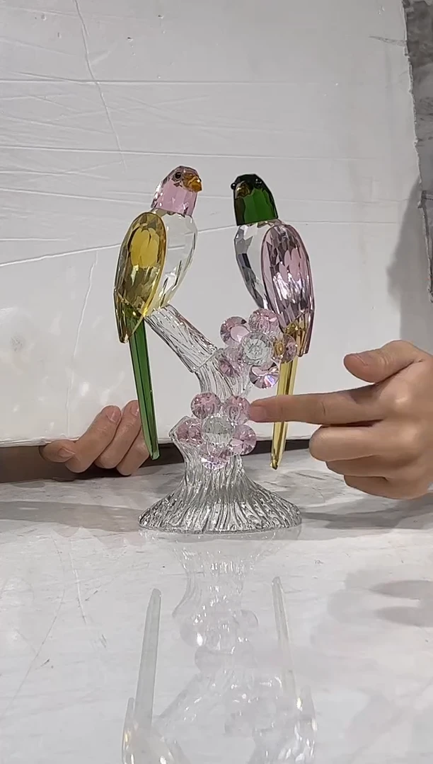 【闪购商品】人造水晶双支小喜鹊