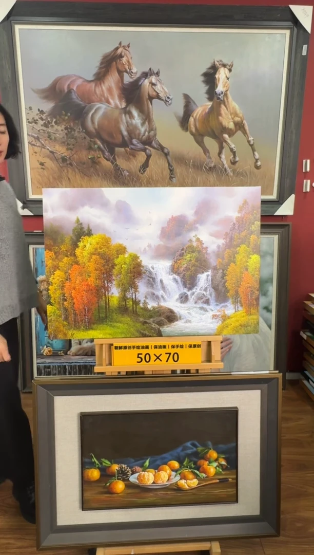 油画【91号】约50*70cm丨朝鲜原创纯手绘孤品油画丨顺丰包邮