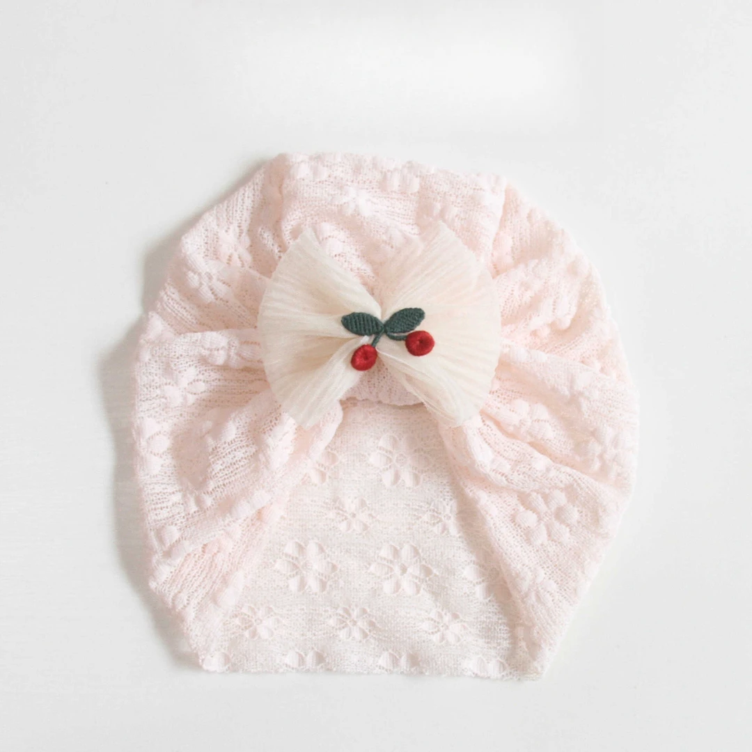 婴幼儿护卤门帽子夏季薄款新生儿婴儿纯棉胎帽宝宝蕾丝儿童印度帽