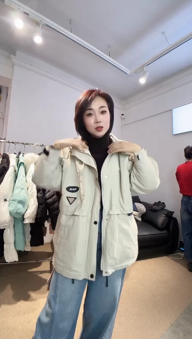 棉服中长款冲锋衣8361