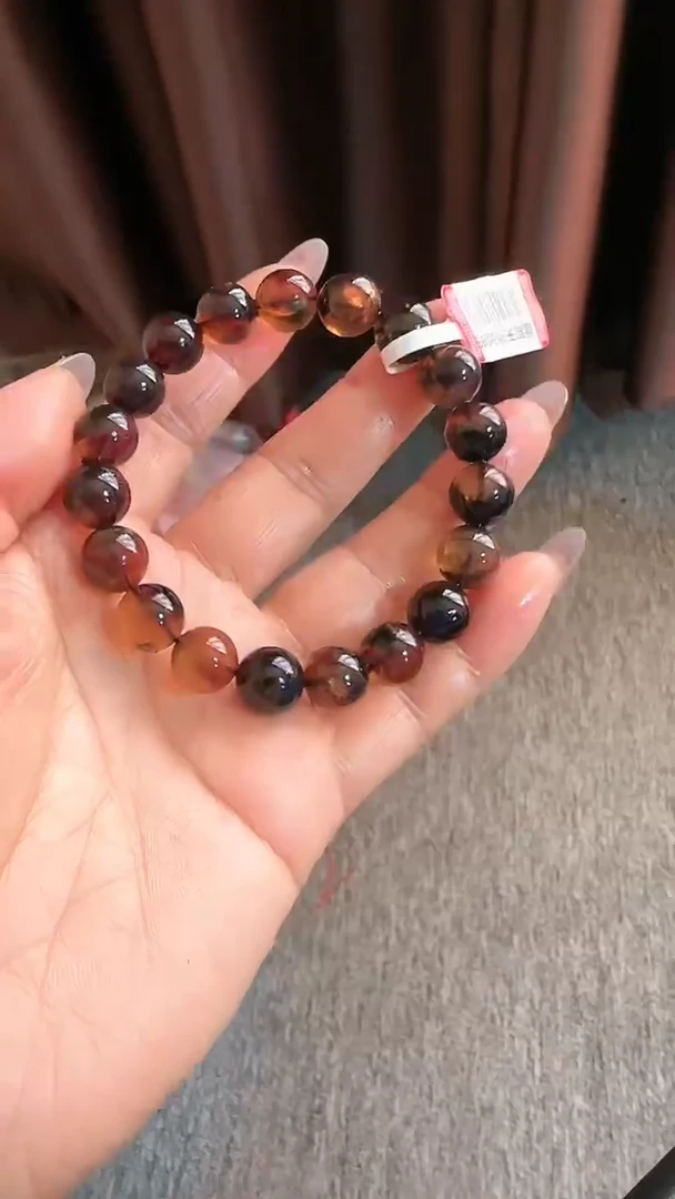 【闪购商品】琥珀手链未镶嵌规格10微瑕翁珀手串#29