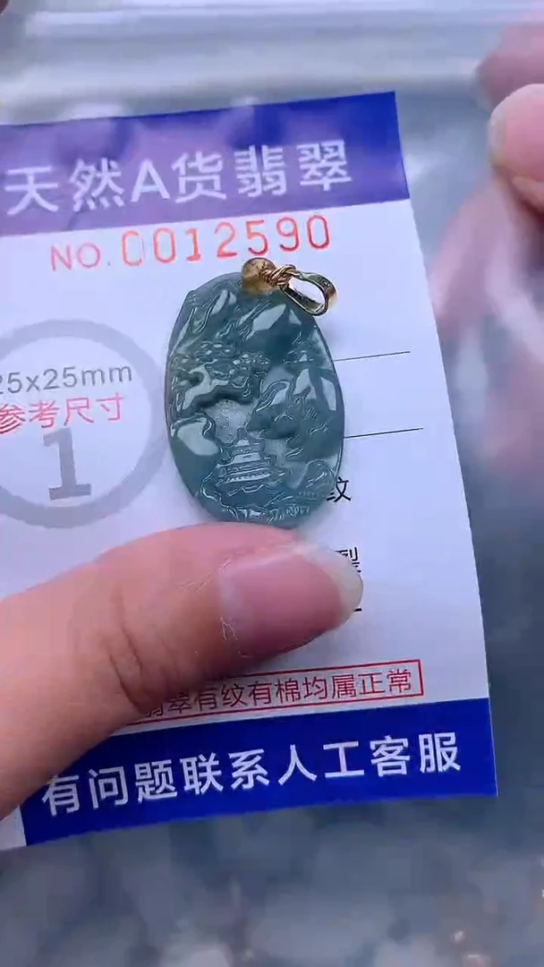 翡翠未镶嵌吊坠(不含链)1