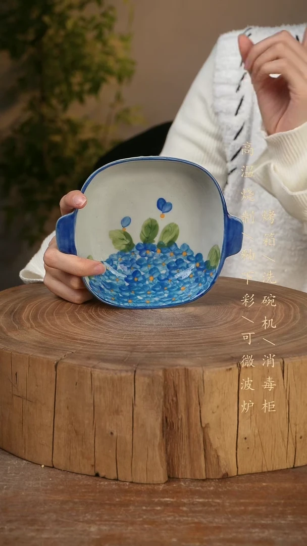 碗瓷景德镇手工手绘高温瓷釉下彩