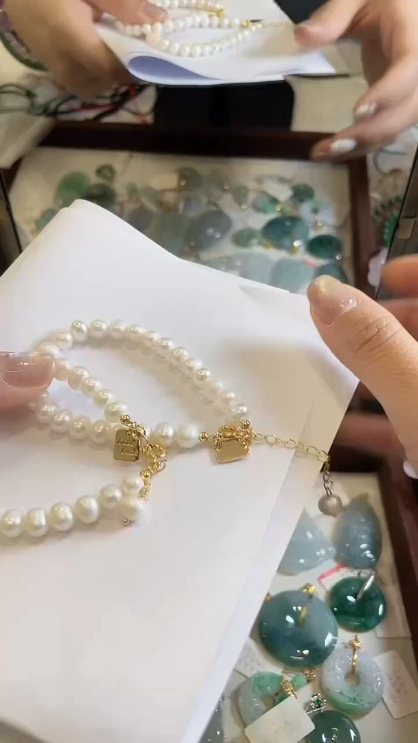 淡水珍珠手链合金手链
