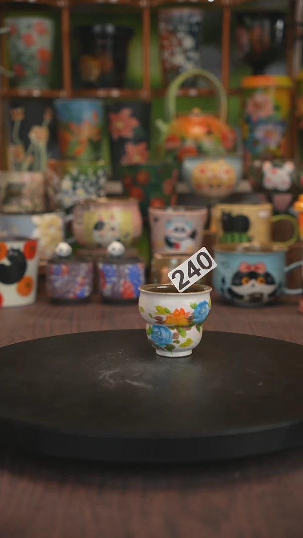 紫砂油画手绘釉下彩240