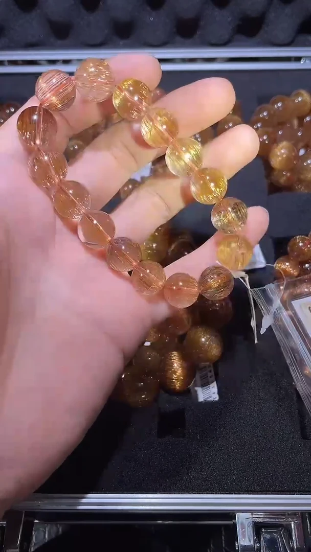 未镶嵌手链水晶꧁***꧂发晶单圈手链