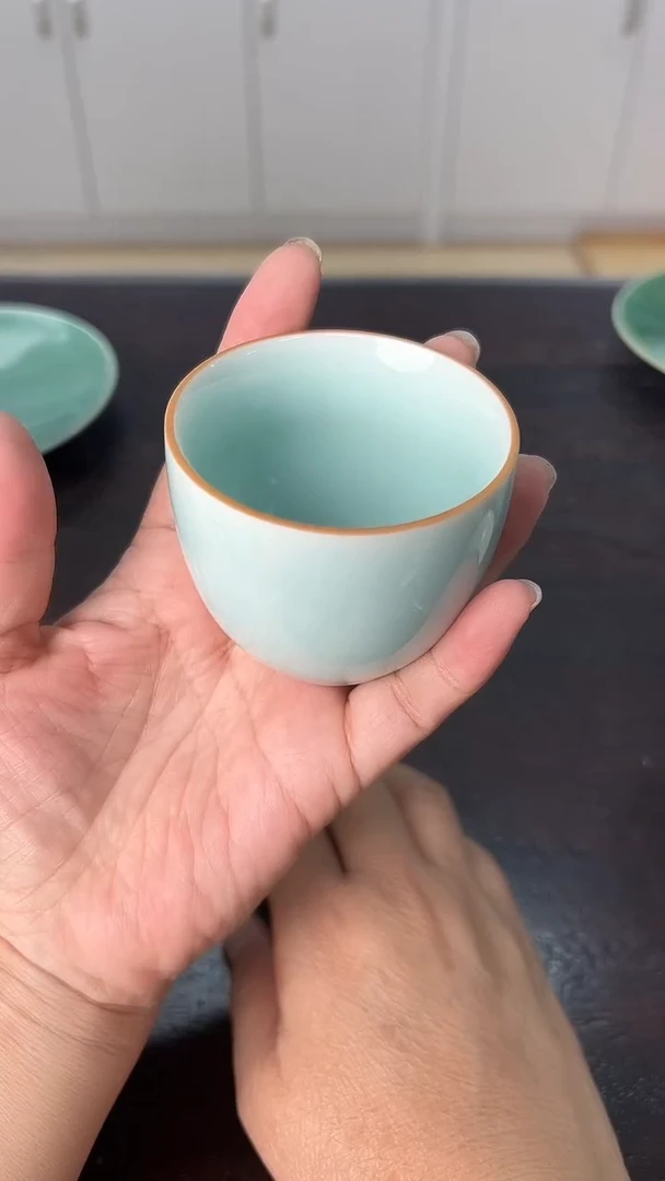龙泉云间青瓷小米茶器