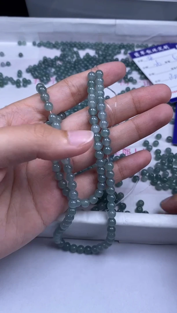 颈饰未镶嵌翡翠突*车贞城散珠批发DIY编制