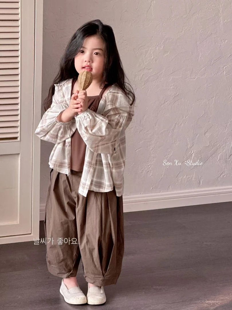 【森许】儿童春季新款刺绣吊带-418