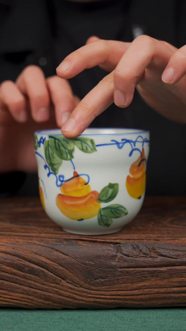 【闪购商品】瓷片97寻一缕瓷香杯釉下手工手绘瓷器