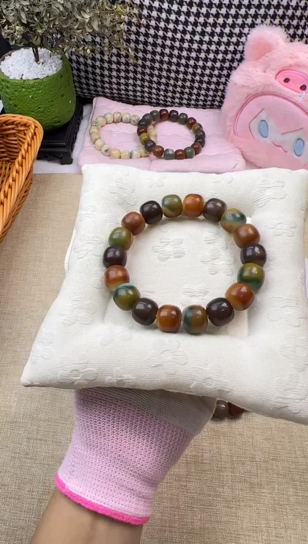 手串菩提根/象牙果卡14干磨桶珠阿古朵