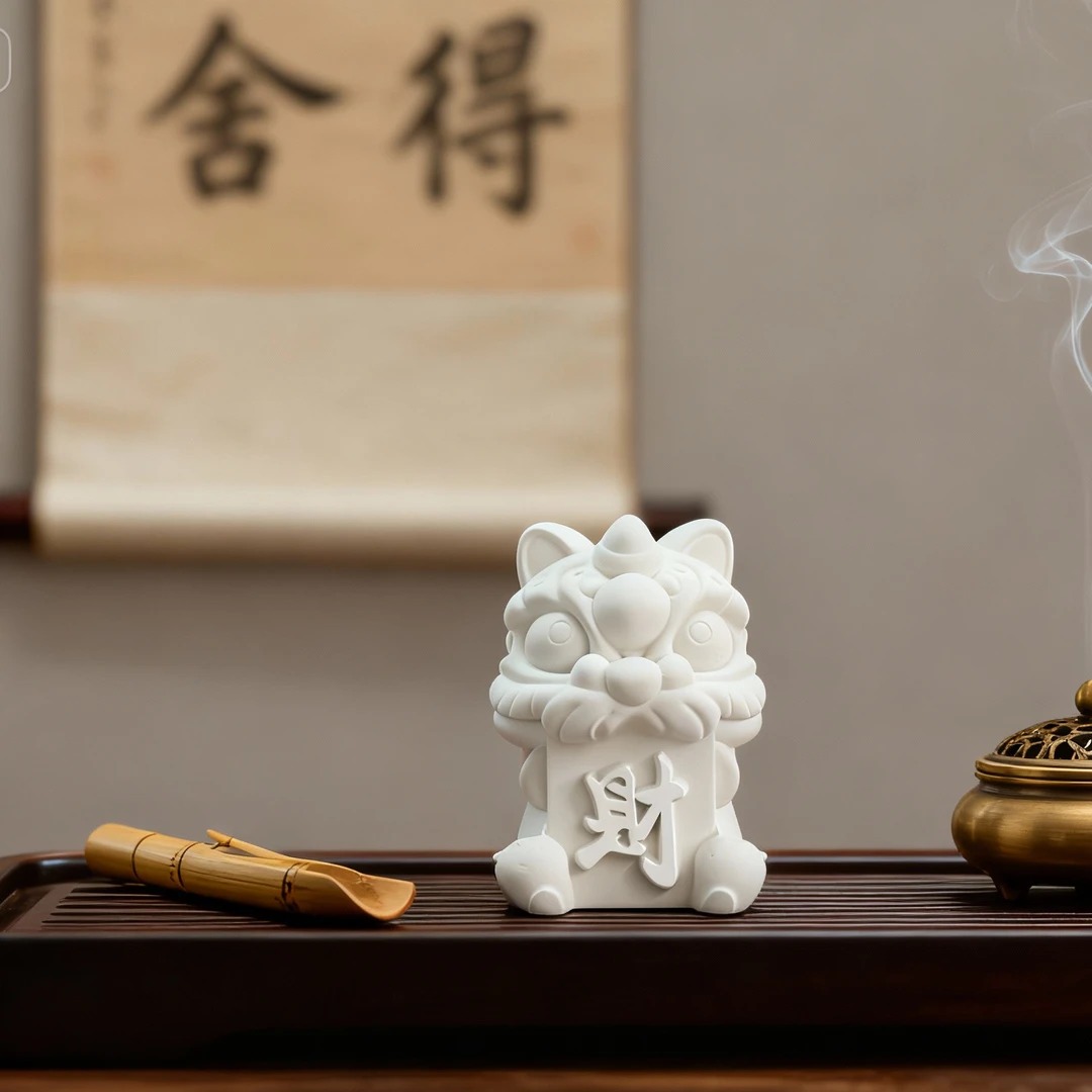 砼宠 萌麟抱财 混凝土文创