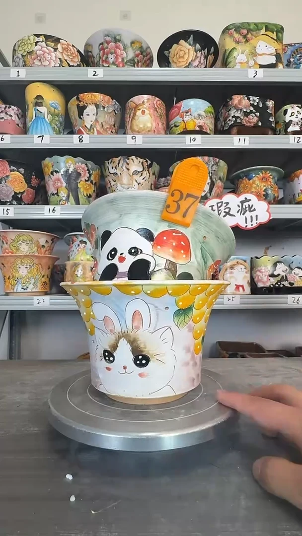 【闪购商品】陶瓷瑕疵37号2只花盆