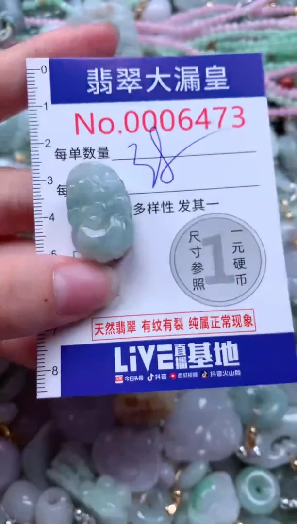 翡翠未镶嵌吊坠(不含链)6473