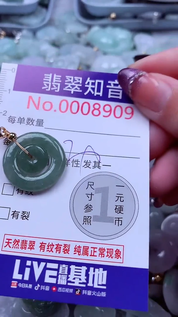 翡翠未镶嵌吊坠(不含链)8909